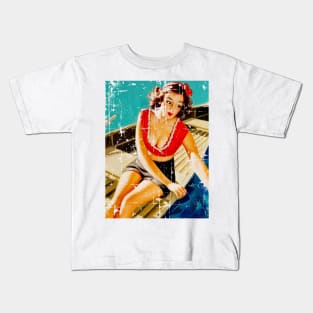 Vintage retro art Kids T-Shirt